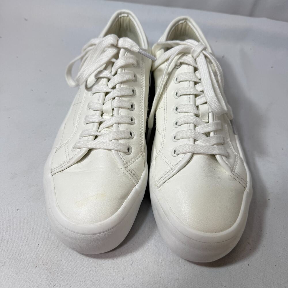 Sincerely Jules Tag Womens 7.5 White Platform Lace Up Fashion Sneakers